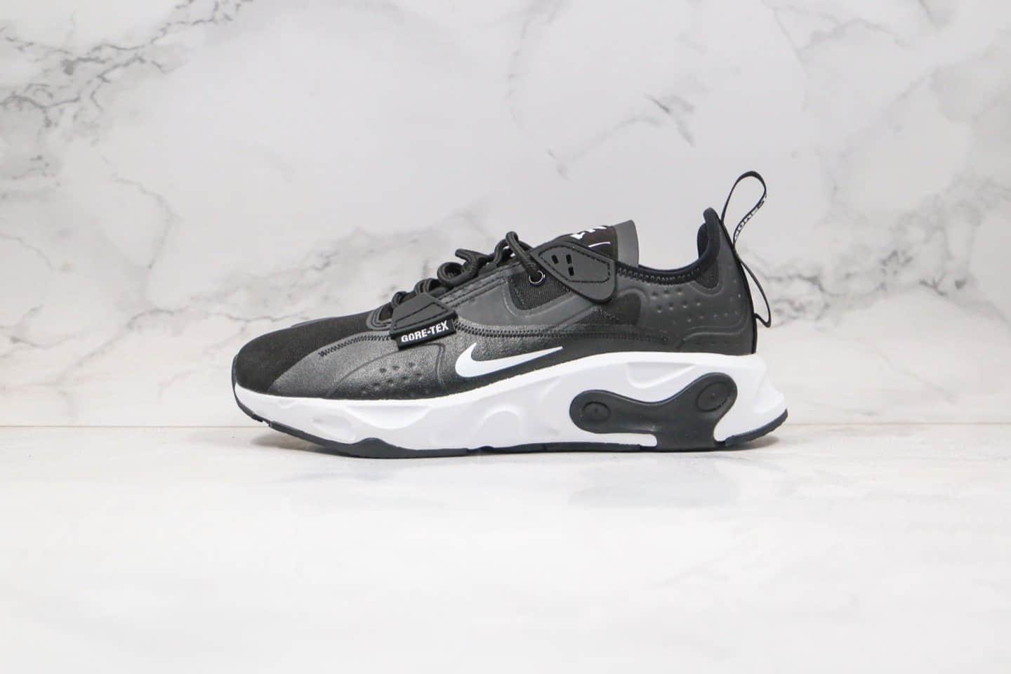 耐克Nike React-Type GTX N.354纯原版本瑞亚机能跑步鞋黑白色正确鞋面防水材质 (ID:37482) - 图片1