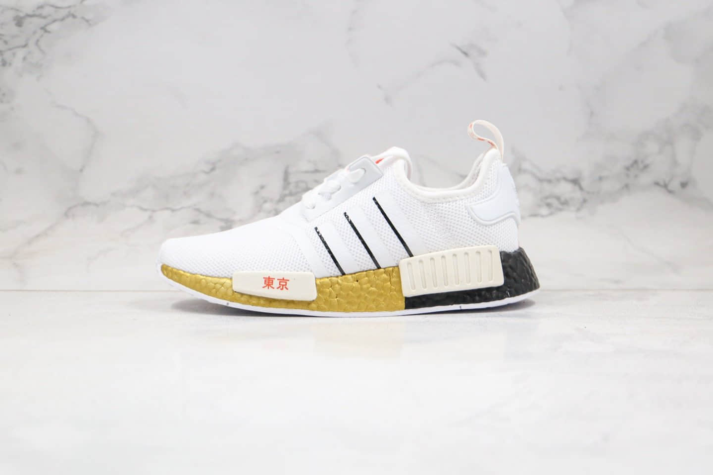 阿迪达斯Adidas Nmd R1纯原版本爆米花跑鞋白黑金色日本东京限定原盒配件原楦头纸板打造 (ID:37583) - 图片1