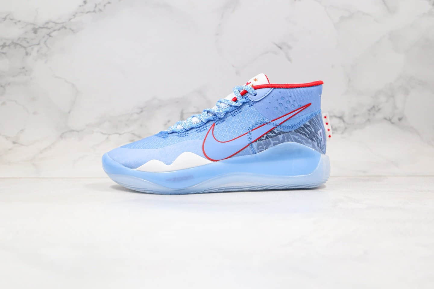 耐克Nike Zoom KD12 EP SJX纯原版本杜兰特12代篮球鞋宝蓝色内置双层Zoom气垫支持实战 (ID:37725) - 图片1
