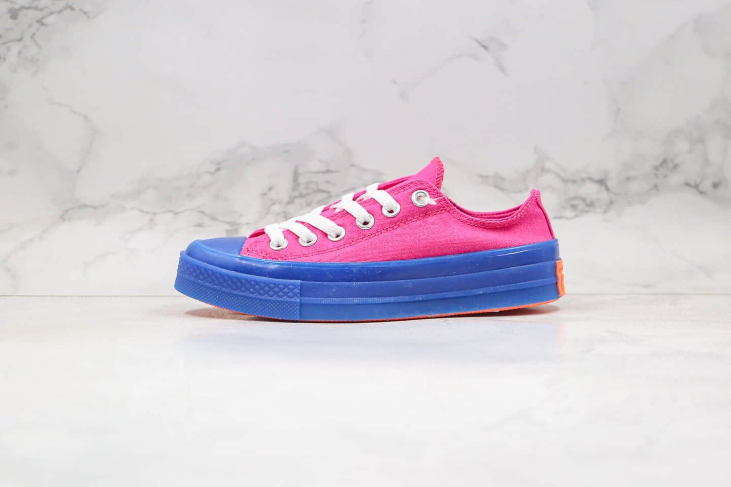 匡威Converse Chunk 70s CX公司级低帮果冻底粉蓝橙色原盒原标原楦头纸板打造 (ID:38451) - 图片1