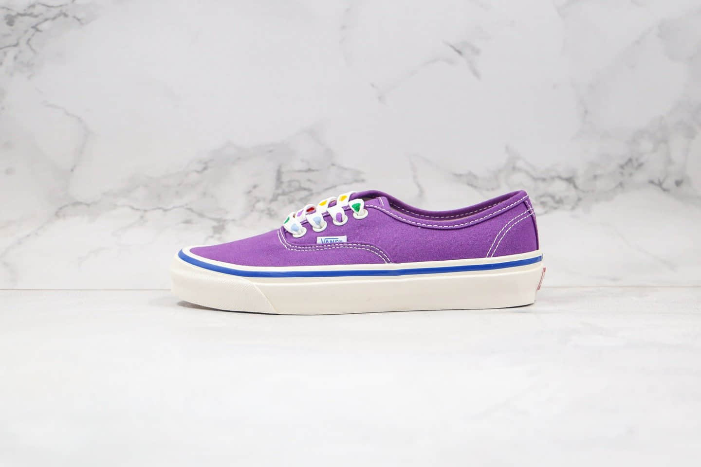 万斯Vans AUTHENTIC公司级版本安纳海姆低帮爱心鞋带紫色原盒原标内置钢印 (ID:38612) - 图片1