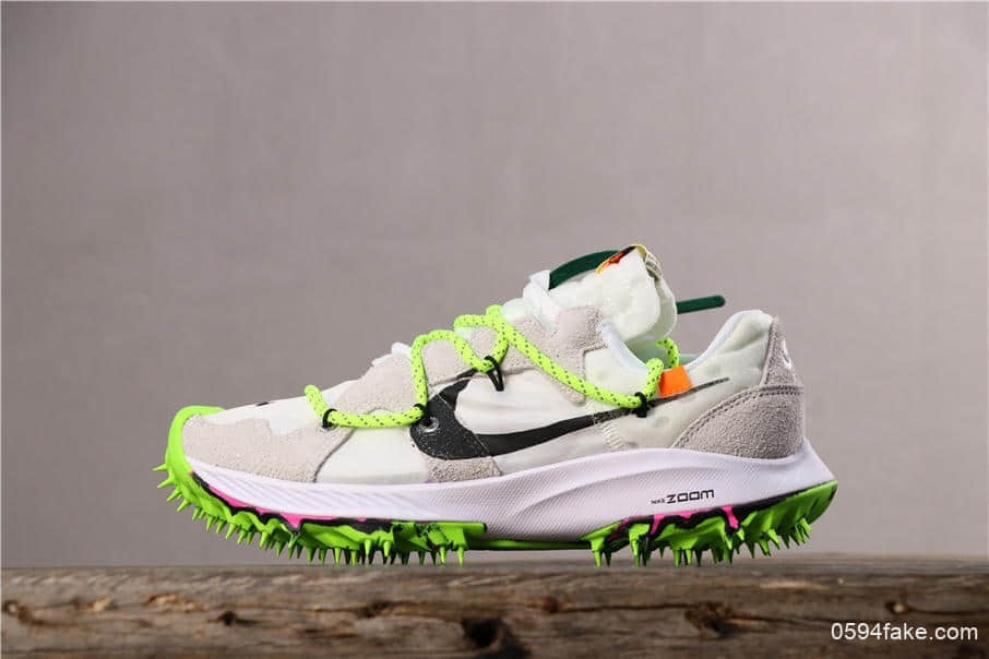 OFF-WHITE x Nike Air Zoom Terra Kiger 5耐克登月联名白绿公司级带半码原版原楦 (ID:3868) - 图片1