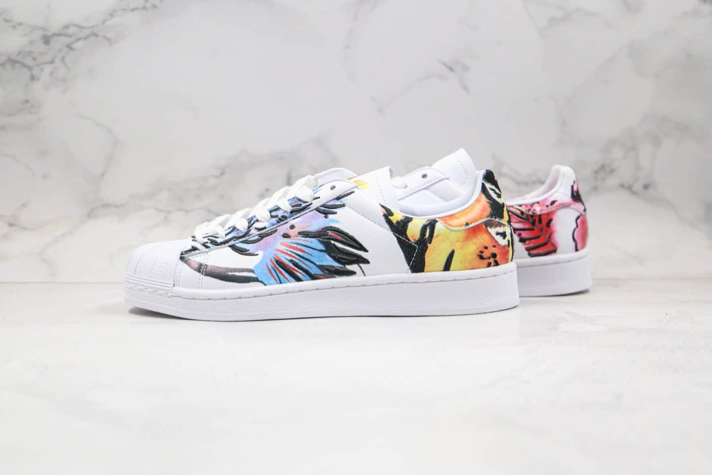 阿迪达斯Adidas Superstar II Chinese New Year纯原版本三叶草贝壳头仙鹤白彩瑞兽仙鹤呈祥配色原盒原标 货号:FW5351