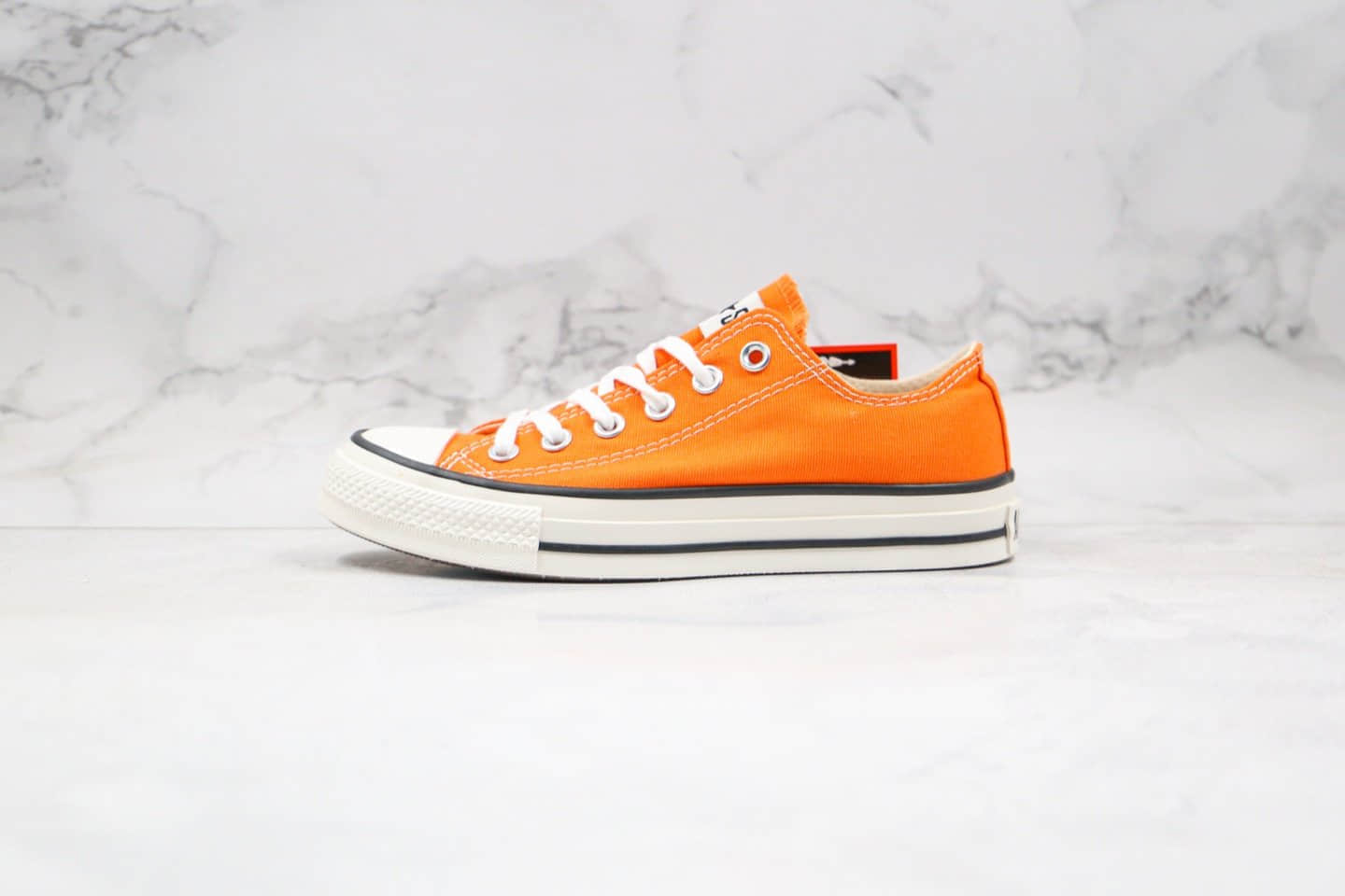 匡威Converse Chuck Taylor All Star公司级版本日产低帮帆布鞋橙色原厂硫化大底原盒原标 (ID:38872) - 图片1