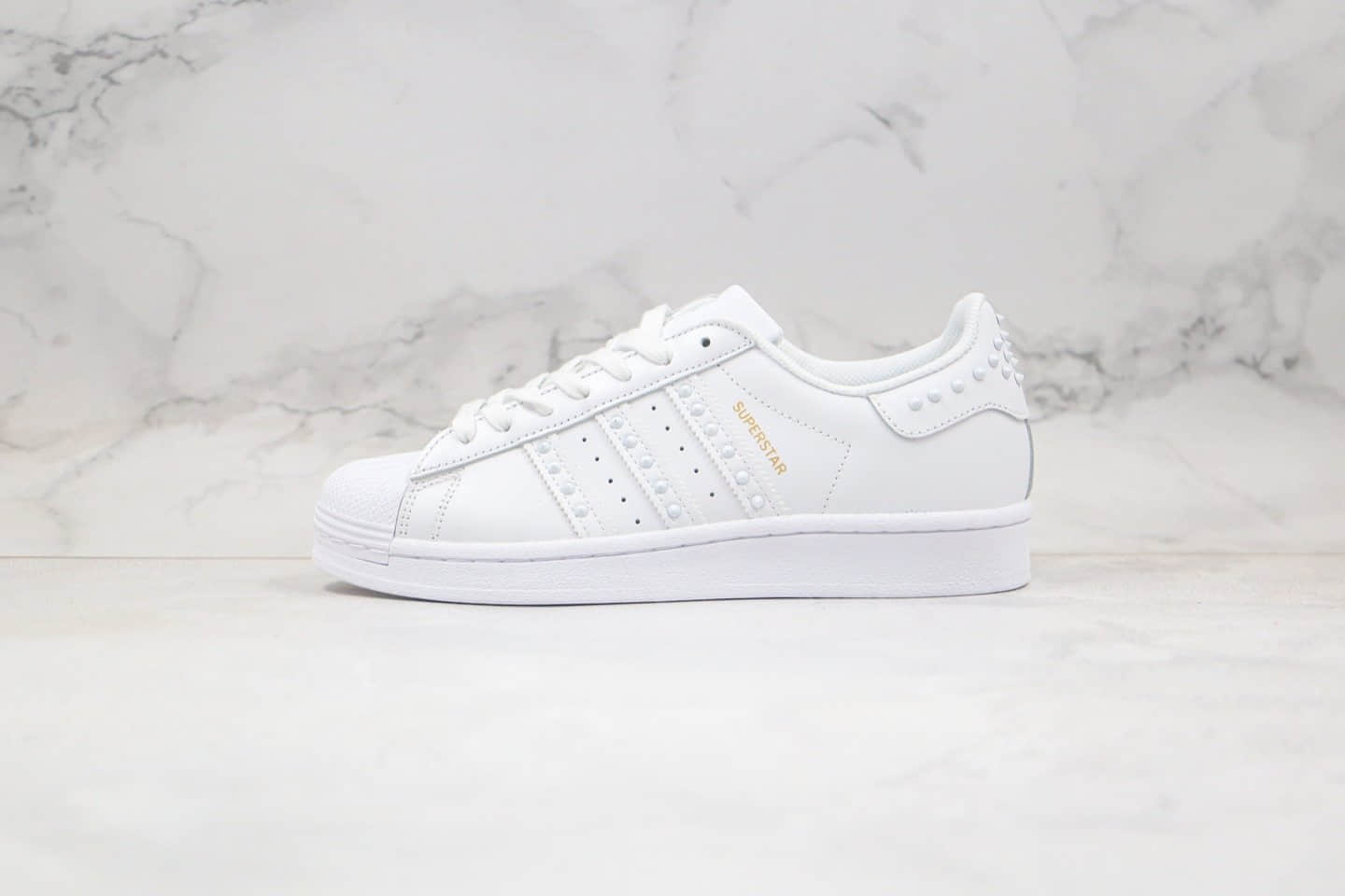 阿迪达斯adidas Originals Superstar纯原版本三叶草贝壳头雪白铆钉杨丞琳同款原盒原标正确鞋面材质 (ID:39349) - 图片1
