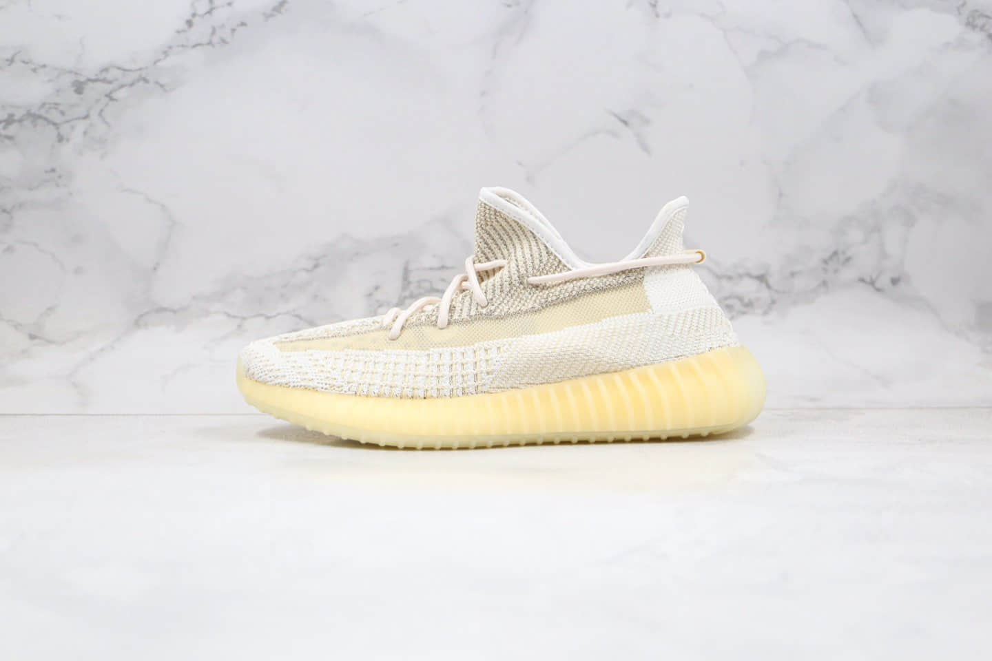 阿迪达斯Adidas Yeezy 350 V2 “Abez”公司级版本椰子350V2新氧化天使奶油淡敏感内容原织面 (ID:39488) - 图片1
