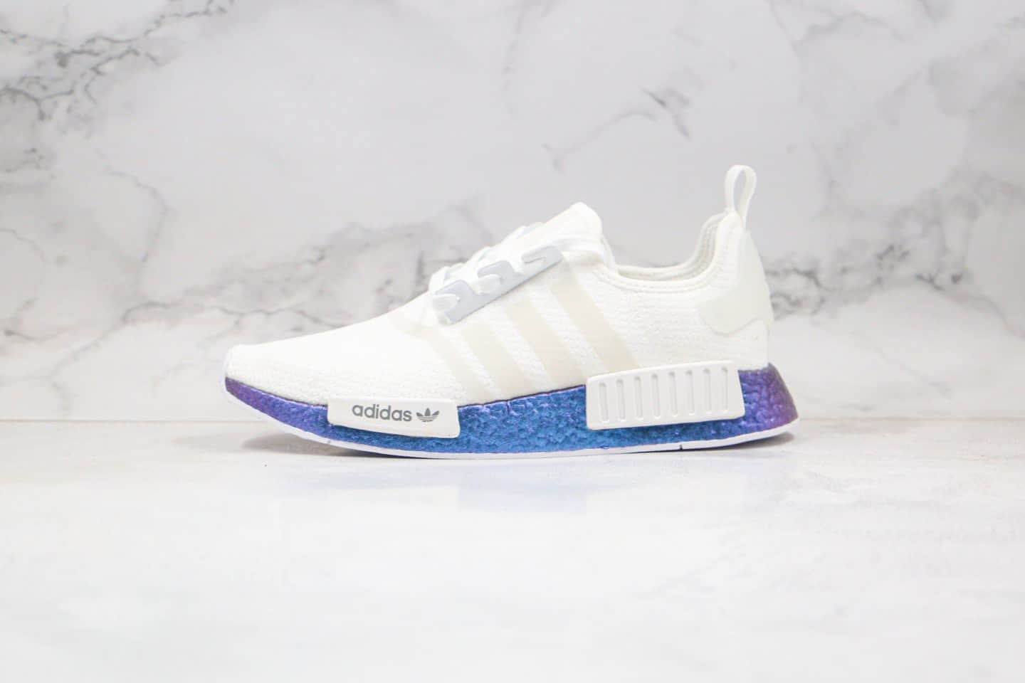 阿迪达斯Adidas NMD_R1纯原版本爆米花跑鞋炫彩白蓝紫色原鞋开模一比一打造 (ID:39539) - 图片1