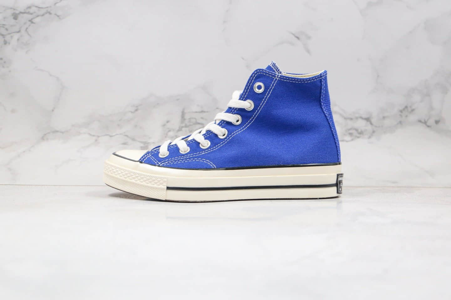匡威Converse Chuck 70s公司级版本高帮深海蓝色帆布鞋双围条硫化蓝底 (ID:39595) - 图片1