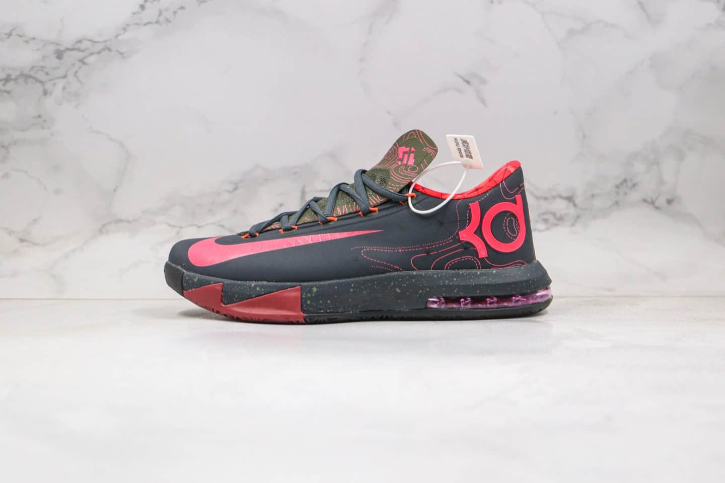 耐克Nike Zoom KD VI EP SJX纯原版本杜兰特实战篮球鞋6代黑粉色支持实战原档案数据开发 (ID:39844) - 图片1