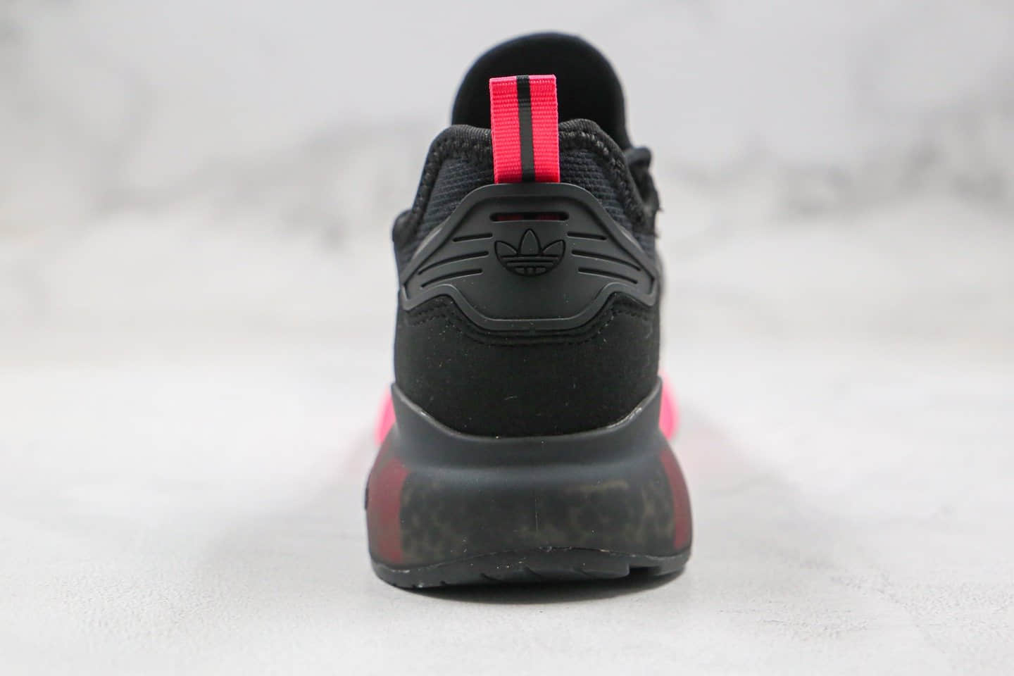 阿迪达斯Adidas Originals ZX 2K Boost纯原版本三叶草易烊千玺同款爆米花缓震跑鞋黑粉色原盒原标区别市面通货版本 货号:FX8489