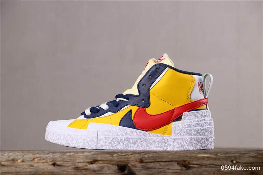 Sacai nike combine dunk blazer耐克开拓者中帮黄红TOP版本远原纸板楦头 (ID:4018) - 图片1