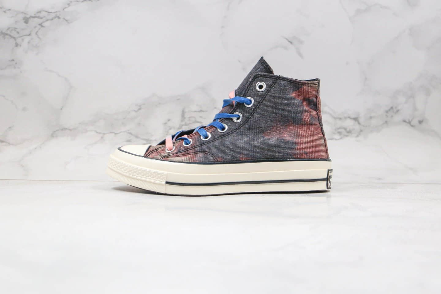 匡威Converse Chunk Taylor 1970s公司级版本高帮渐变蓝色鞋带棕色扎染低地狱之火帆布鞋原盒原标 (ID:40182) - 图片1