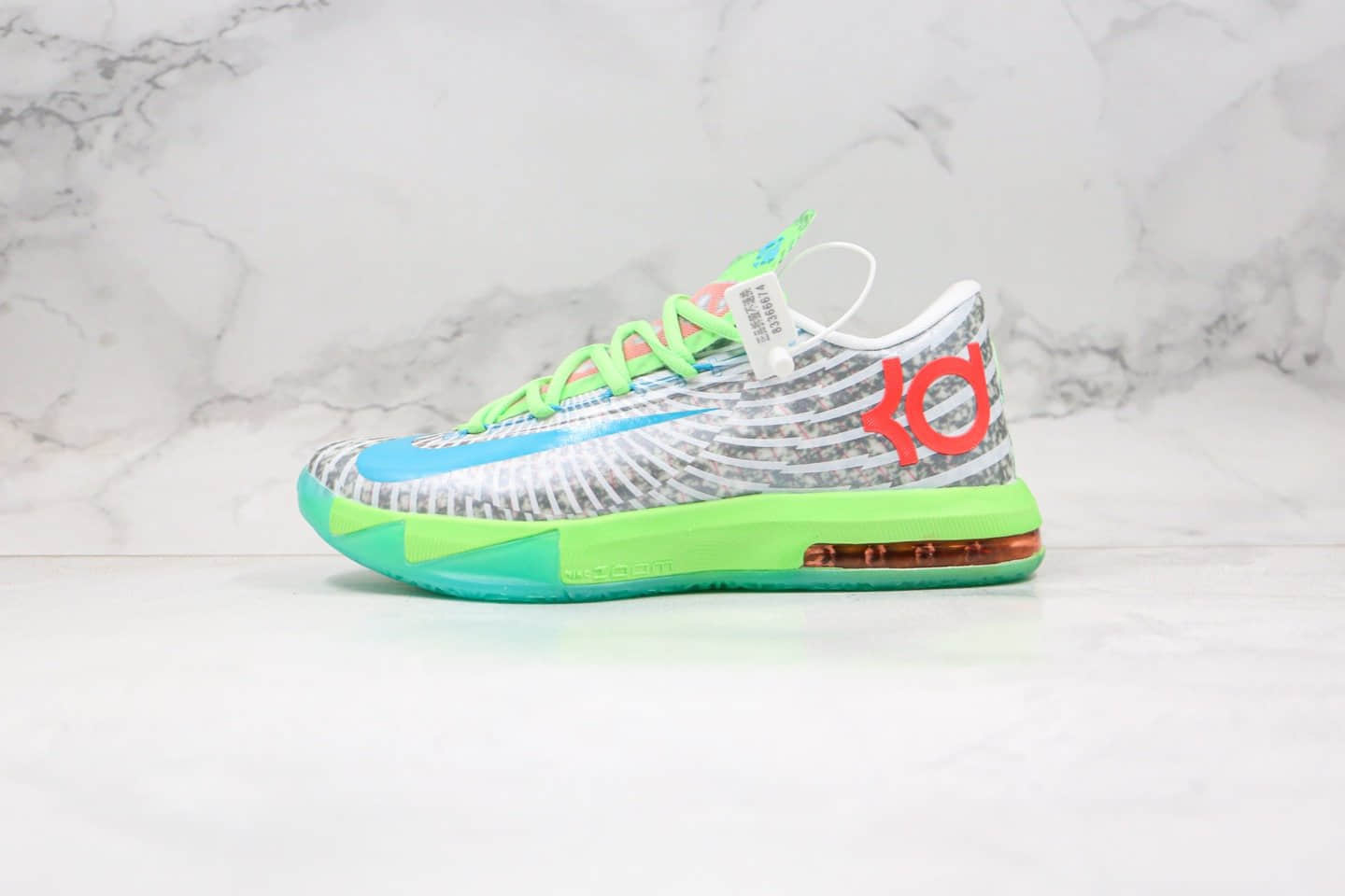 耐克Nike Zoom KD VI EP SJX纯原版本杜兰特6代篮球鞋灰绿蓝色支持实战原档案数据开发 (ID:40222) - 图片1