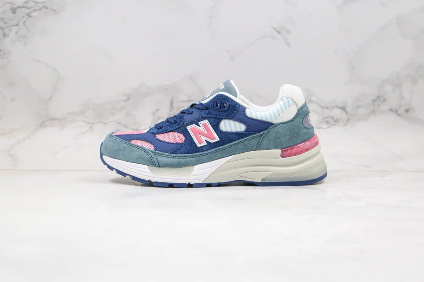 新百伦New Balance Made in USA M992纯原版本美产血统NB992蓝粉色原鞋开模一比一打造 (ID:40238) - 图片1