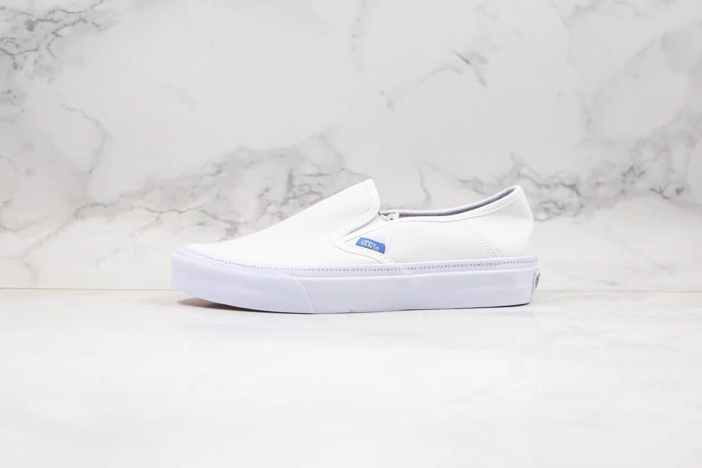万斯Vans Surf x Brothers Marshall联名款公司级版本一脚蹬彩虹底白色帆布鞋蓝标原厂硫化大底 (ID:40299) - 图片1