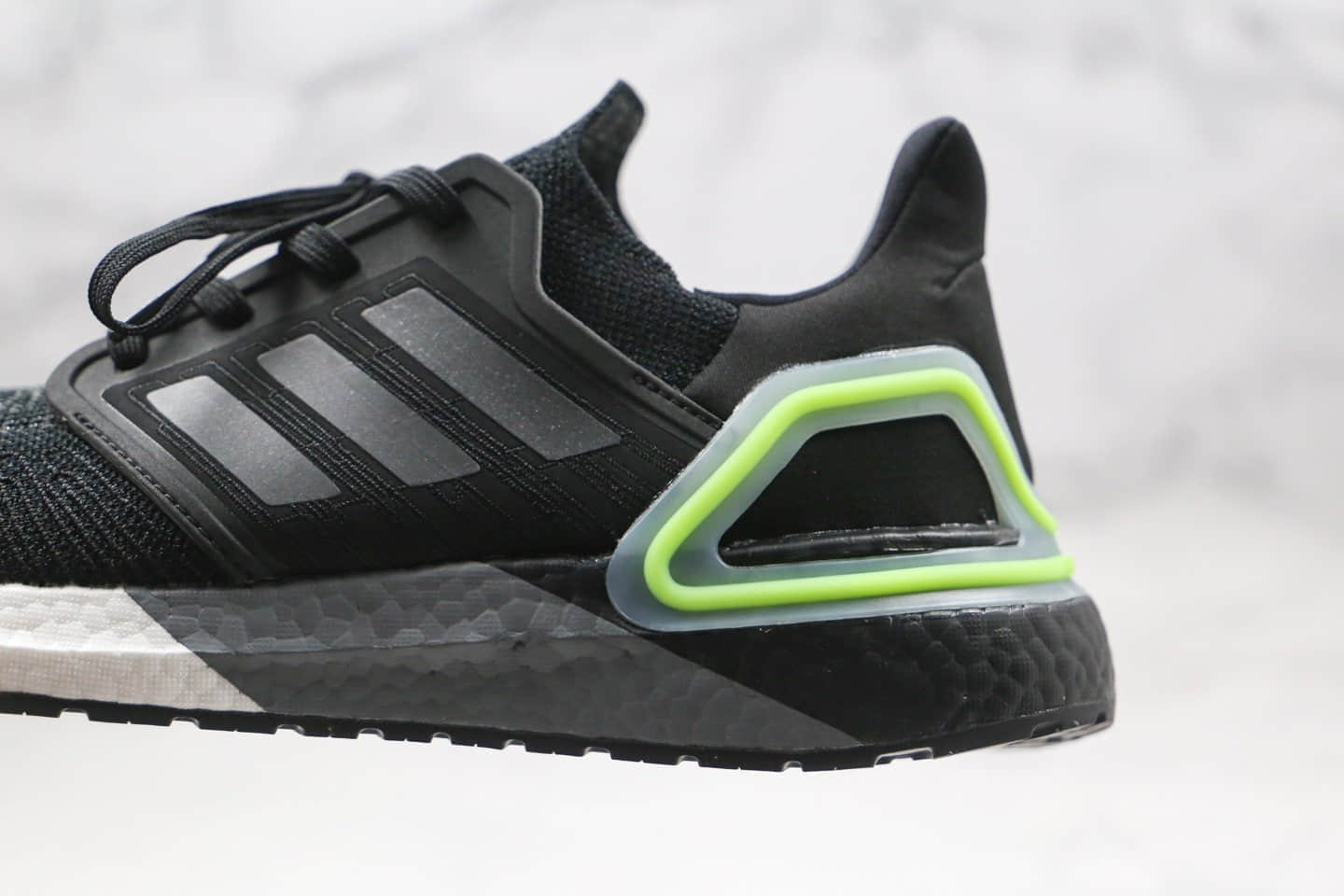阿迪达斯Adidas Ultra Boost 20纯原版本爆米花跑鞋UB6.0黑绿色原档案数据开发真爆米花缓震大底 货号:FY3452