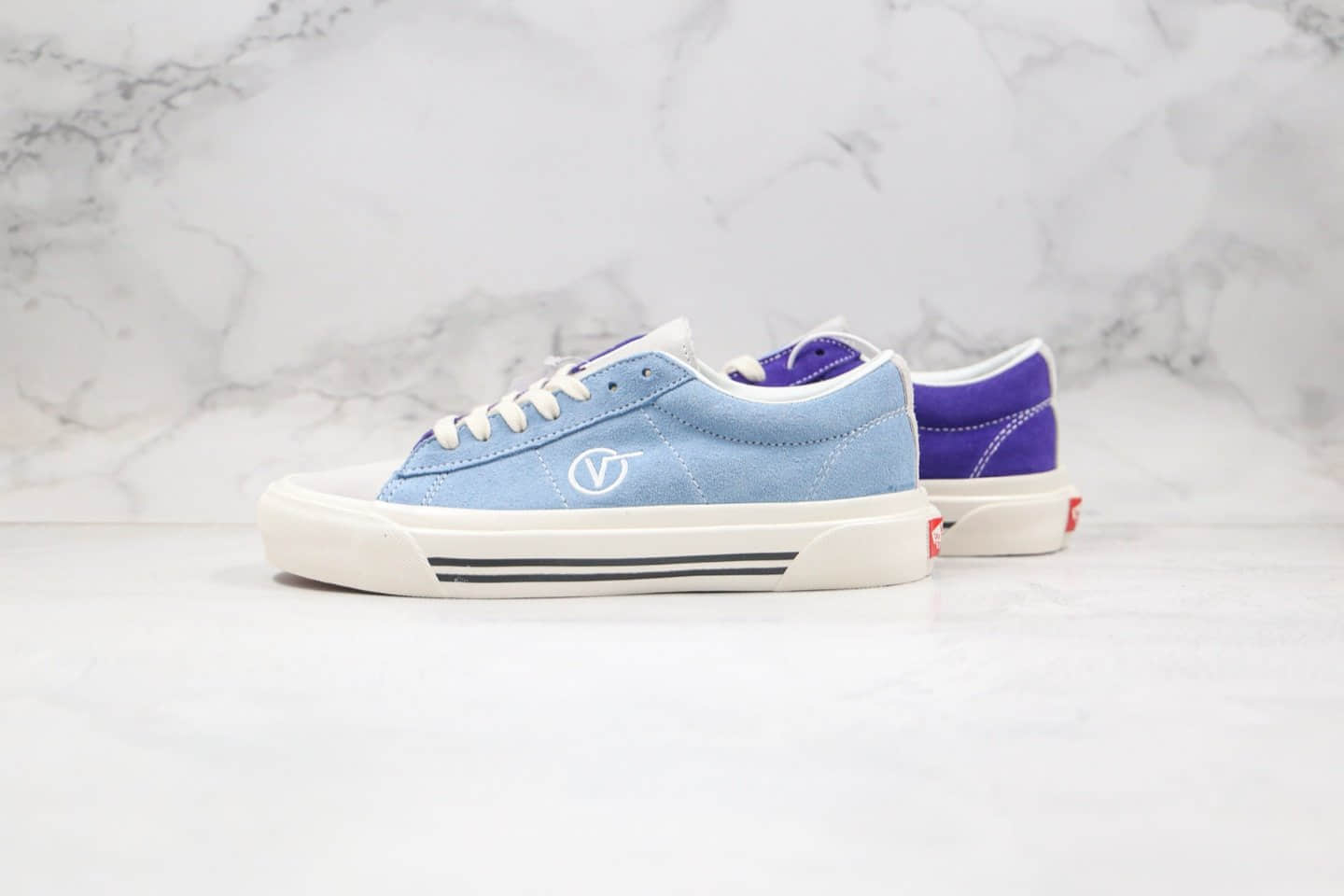 万斯VANS Sid DX纯原版本低帮余文乐小V复古拼色日系板鞋篮紫色原厂硫化大底 (ID:40471) - 图片1