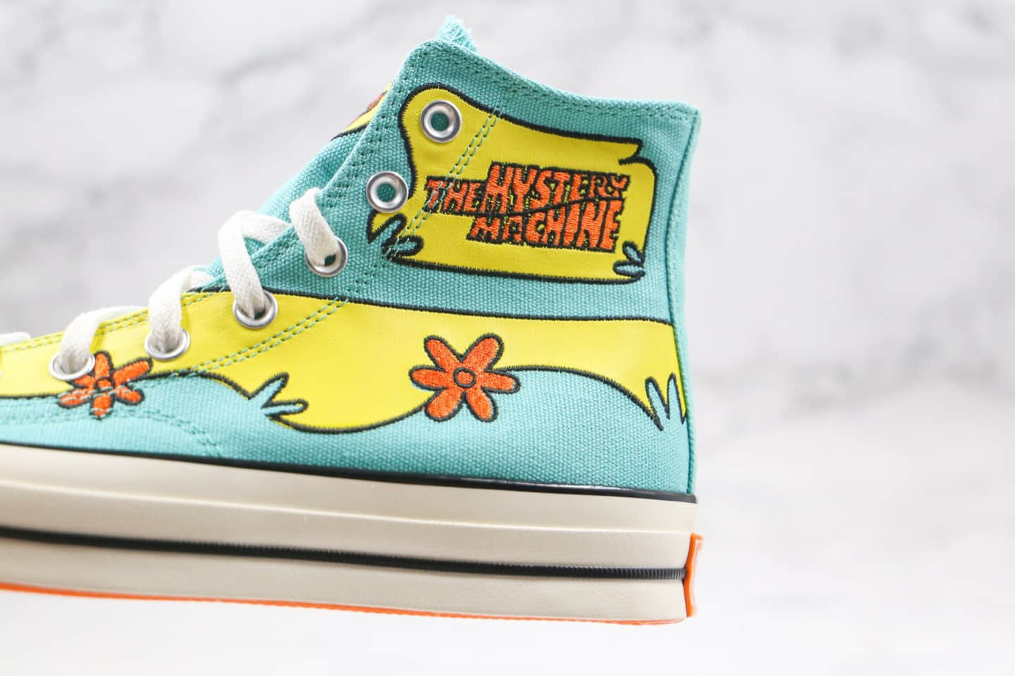匡威Converse x Scooby-Doo Chuck 1970s公司级版本史酷比联名高帮帆布鞋蓝敏感内容原盒原吊牌 货号:169072C