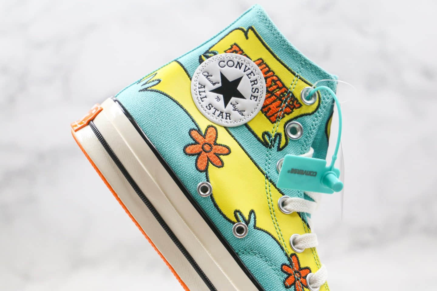 匡威Converse x Scooby-Doo Chuck 1970s公司级版本史酷比联名高帮帆布鞋蓝敏感内容原盒原吊牌 货号:169072C
