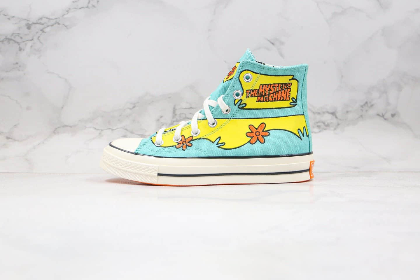 匡威Converse x Scooby-Doo Chuck 1970s公司级版本史酷比联名高帮帆布鞋蓝敏感内容原盒原吊牌 货号:169072C