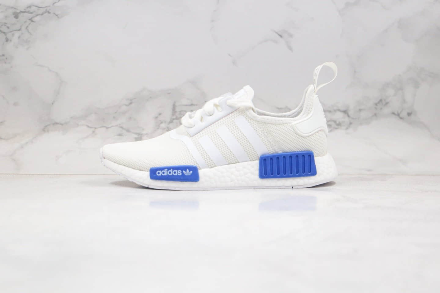 阿迪达斯adidas NMD R1公司级版本慢跑鞋白蓝色真爆大底 (ID:40693) - 图片1