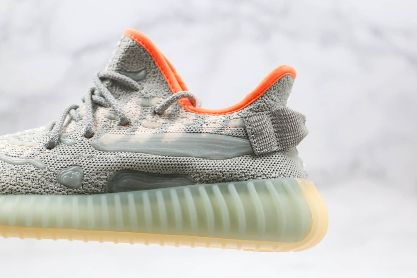 阿迪达斯adidas Yeezy 350 V3 white water drop公司级版本水滴夜光系列哈密瓜绿真巴斯夫爆米花大底 货号:FC9216