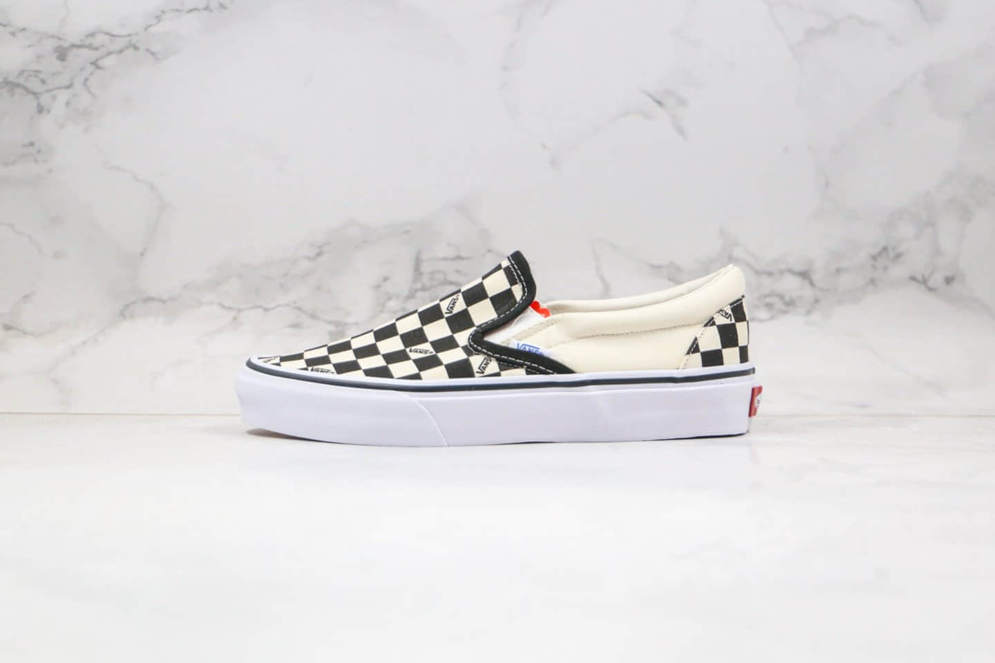 万斯VANS slipon Pro公司级版本低帮硫化板鞋字母logo黑白棋盘格一脚蹬内置钢印原盒原标 (ID:40768) - 图片1