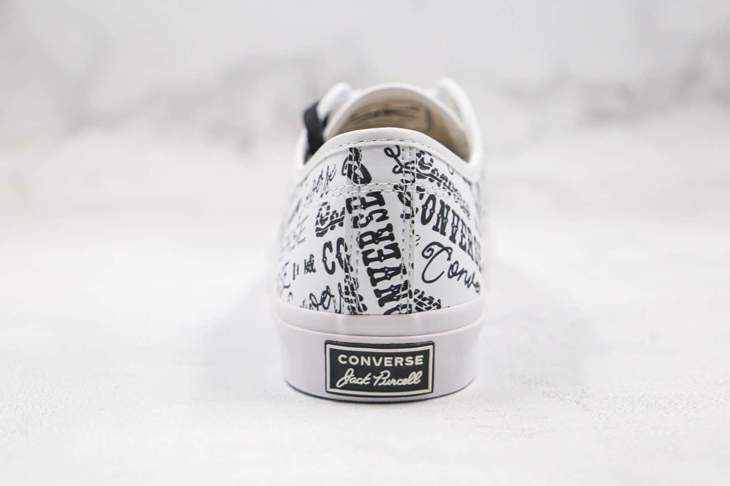 匡威CONVERSE Jack Purcell公司级版本低帮开口笑字母皮面LOGO帆布鞋原鞋开模一比一打造 货号:166488C