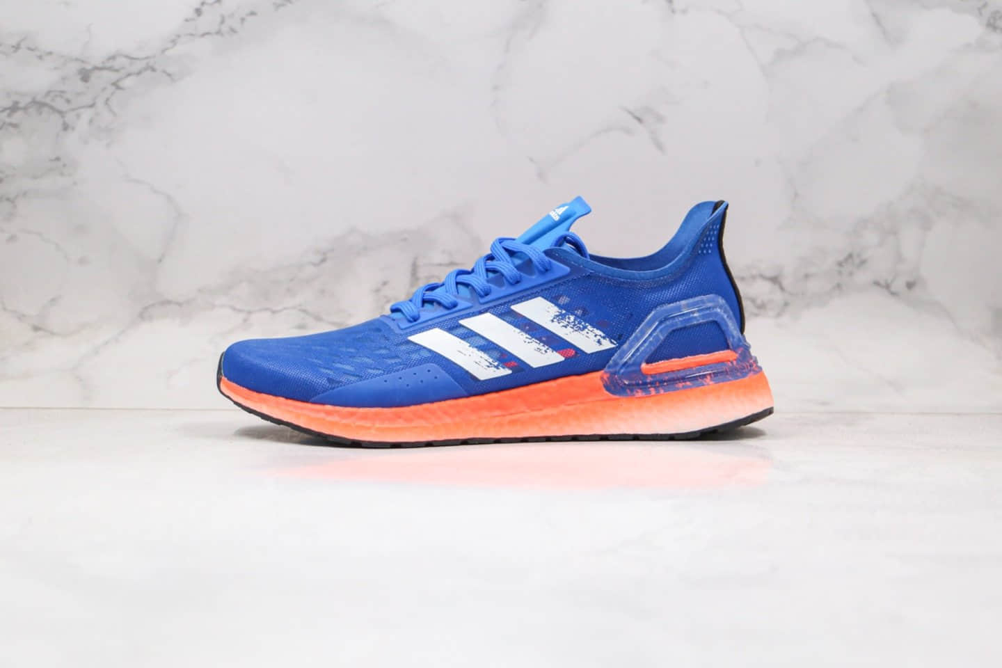 阿迪达斯Adidas Ultra Boost PB纯原版本爆米花跑鞋UB6.0蓝橙色内置真爆米花缓震大底 货号:EF0893
