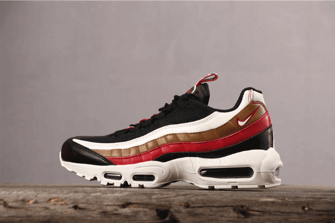 Nike Air Max 95 TT PRM黑白红棕 耐克子弹系列95串标公司级慢跑鞋 (ID:414) - 图片1
