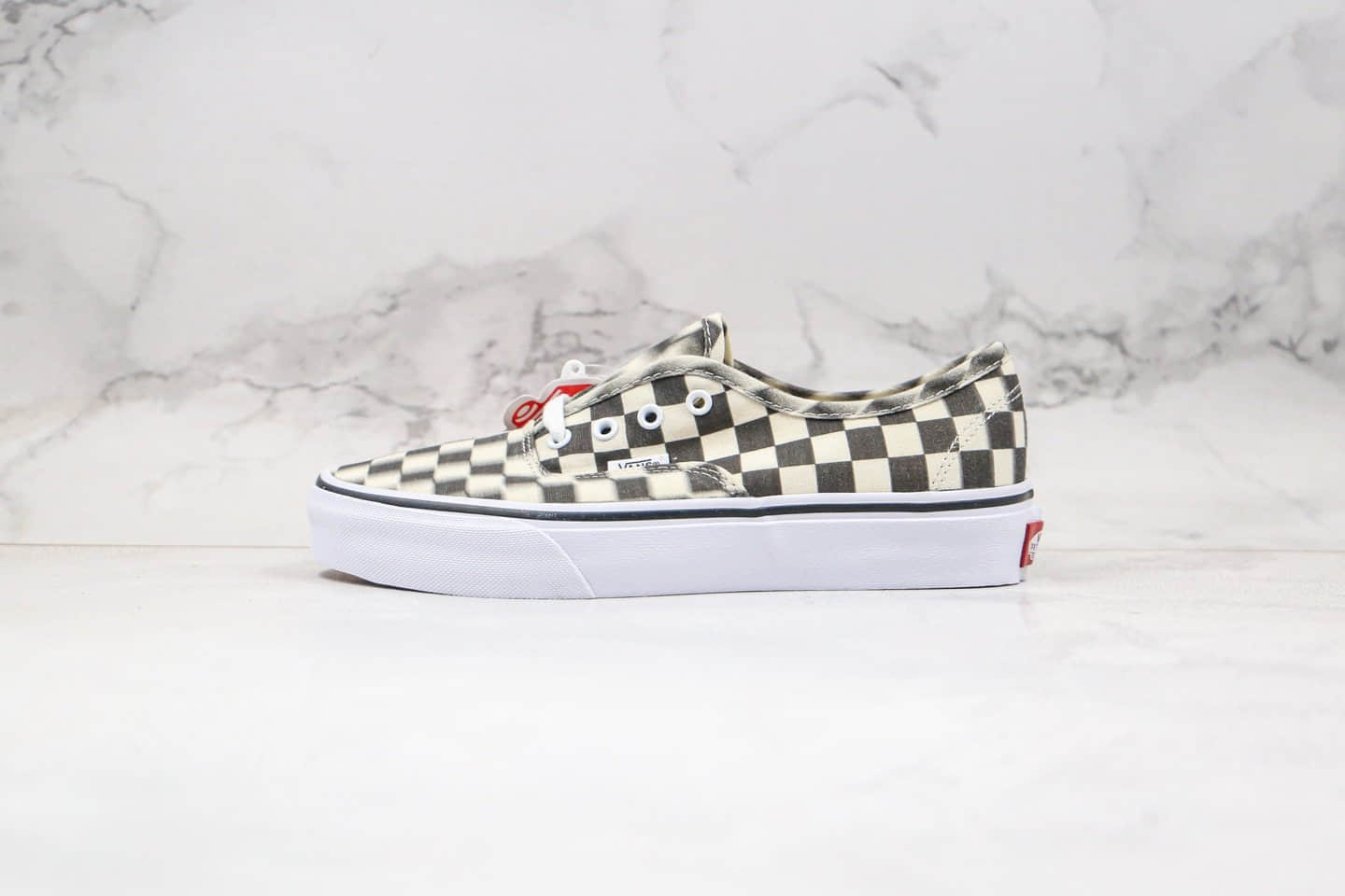 万斯VANS AUTHENTIC公司级版本安纳海姆低帮黑白棋盘格子幻影模糊原厂硫化大底内置钢印 (ID:41694) - 图片1