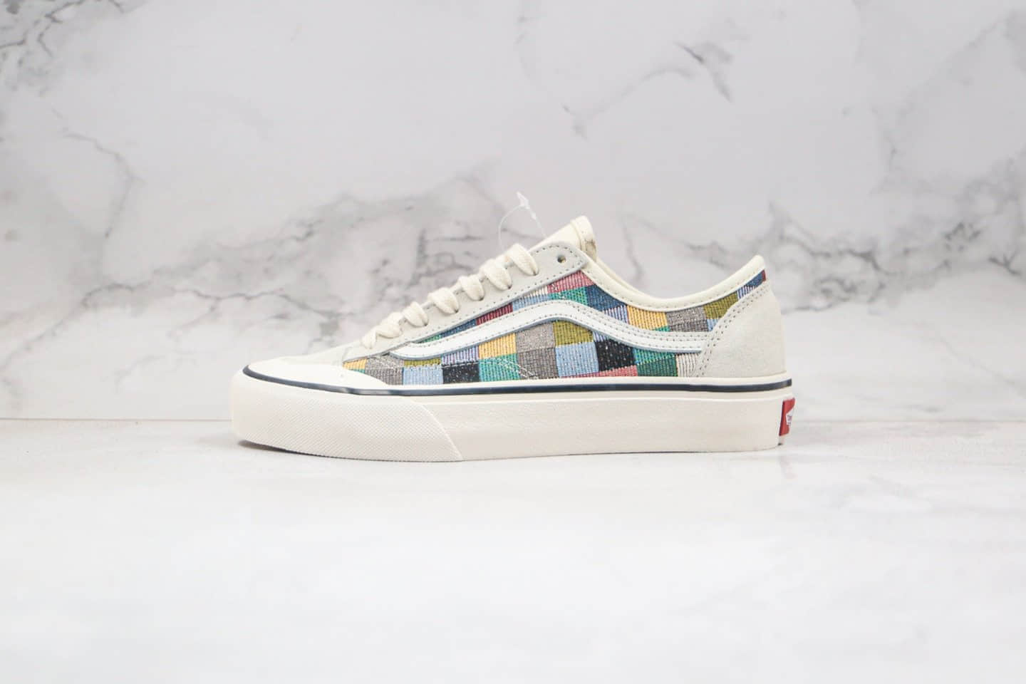 万斯VANS ulzzang supstorm联名款公司级版本低帮半月包头彩虹格子硫化板鞋原楦头纸板打造 型号：AS48 (ID:41753) - 图片1