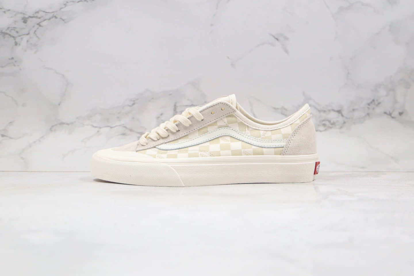 万斯Vans Style 36 Decon SF公司级版本权志龙同款棋盘格米白半月包头杀人鲸硫化板鞋内置钢印 型号：QQ14 (ID:41912) - 图片1