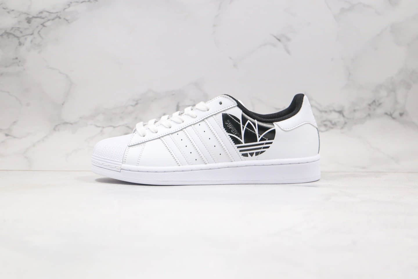 阿迪达斯Adidas Superstar纯原版本三叶草贝壳头板鞋皇家蓝配色原档案数据开发 (ID:41944) - 图片1