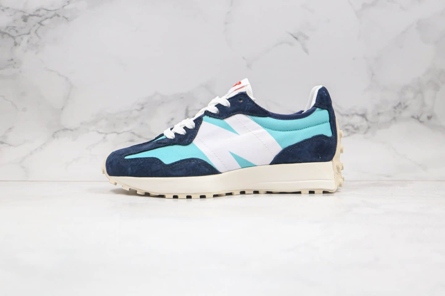 新百伦New Balance 327纯原版本复古慢跑鞋NB327湖水蓝配色原盒原标区别市面通货版本 (ID:41961) - 图片1