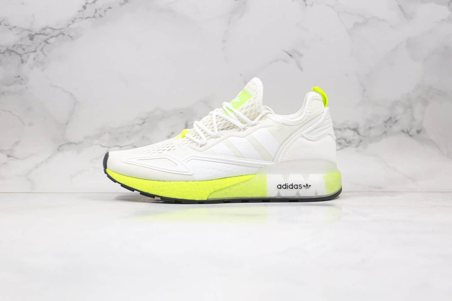 阿迪达斯Adidas Originals ZX 2K Boost纯原版本易烊千玺同款爆米花跑鞋白绿色真爆大底 (ID:42227) - 图片1