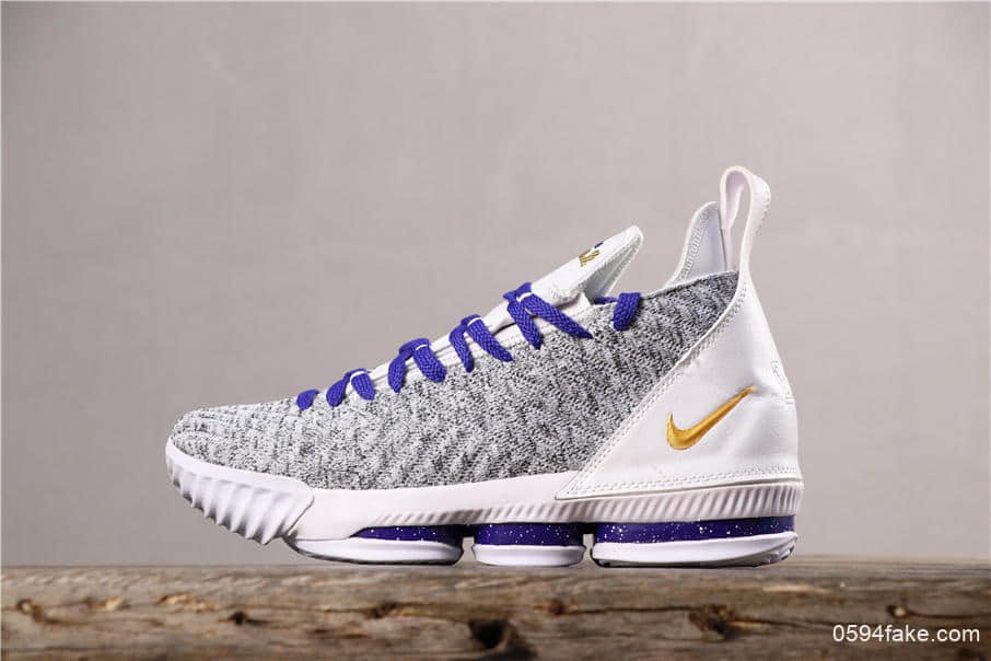 NIKE AIR ZOOM XVI耐克詹姆斯16代白紫公司级 原厂缓震科技圆棒Battleknit2.0鞋面 (ID:4317) - 图片1