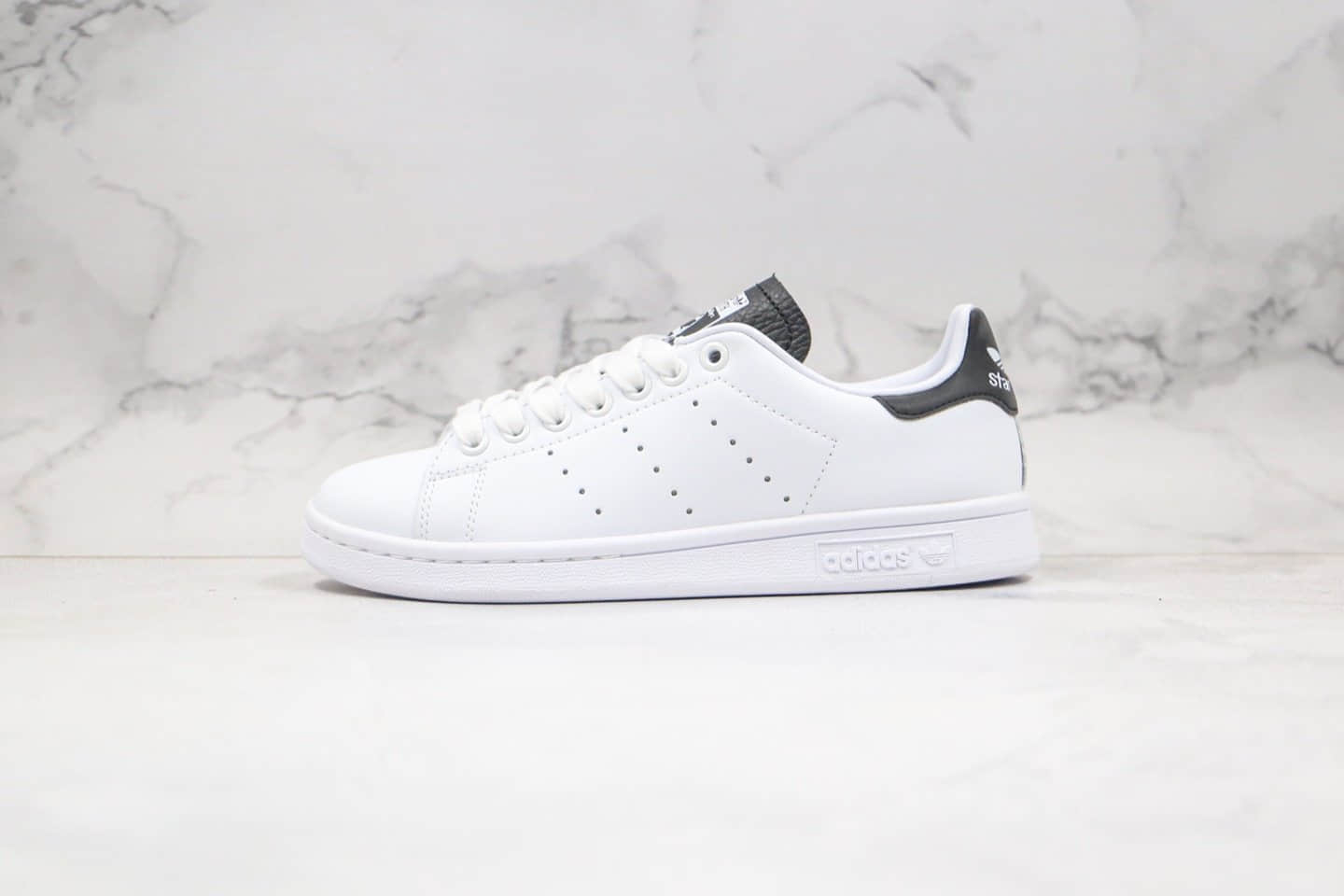 阿迪达斯adidas Originals Stan Smith W纯原版本史密斯板鞋白黑色进口头层皮料 (ID:43221) - 图片1