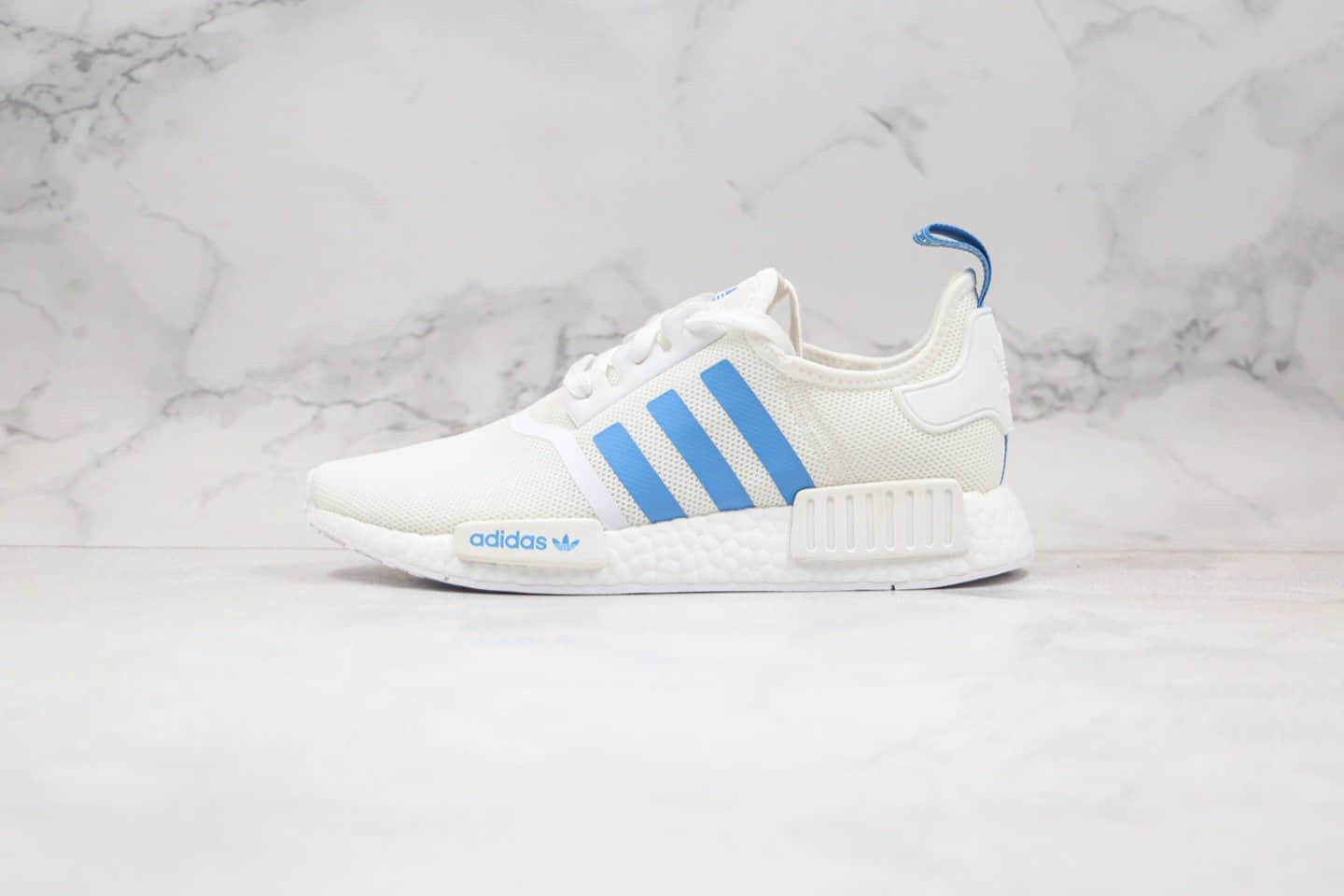 阿迪达斯Adidas NMD R-1纯原版本爆米花跑鞋NMD街头风格白蓝色原厂巴斯夫缓震大底 (ID:43748) - 图片1