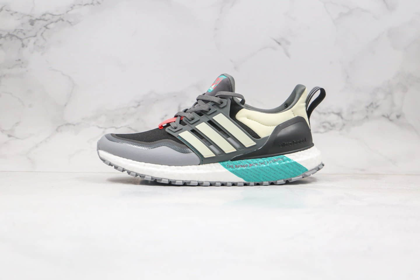 阿迪达斯Adidas Ultraboost All Terrain 4.0纯原版本全掌爆米花UB4.0机能款跑鞋灰米黄蓝色原盒原标 货号:EG8099