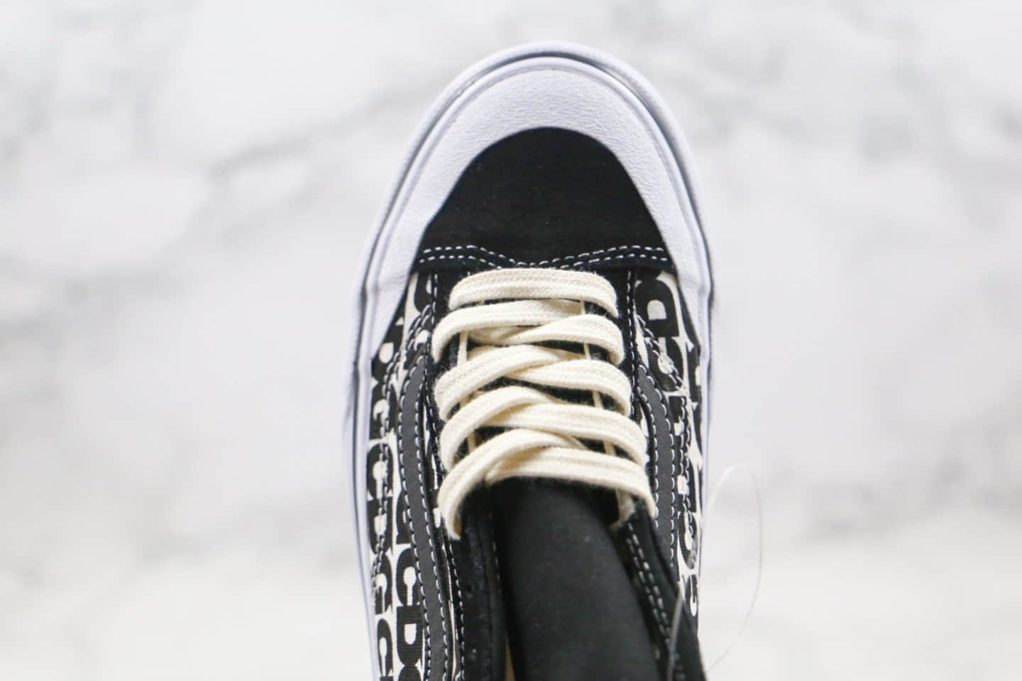 万斯VANS Style 36 x 敏感内容G公司级版本川久保玲联名款低帮半月包头字母涂鸦硫化板鞋原档案数据开发