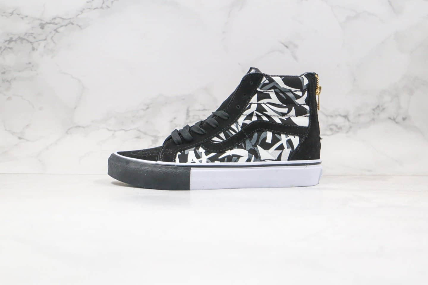 万斯Vans x Clot SK8-HI Alienegra公司级版本陈冠希同款高帮黑色涂鸦荆棘配色原厂硫化大底 (ID:44247) - 图片1