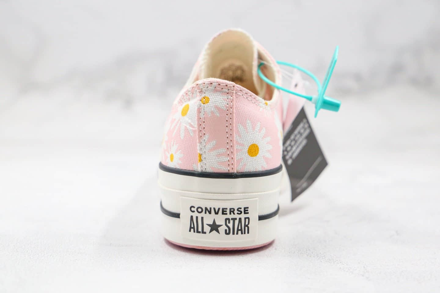 匡威Converse公司级版本低帮厚底小雏菊粉色小身体部位增高帆布鞋原厂硫化大底 货号:568934C