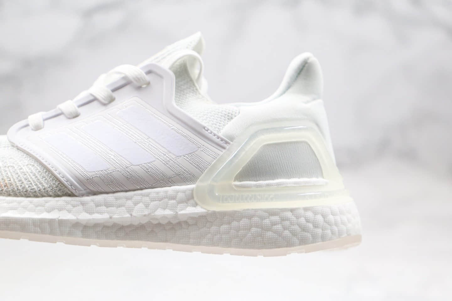 阿迪达斯Adidas Ultra Boost 20纯原版本爆米花跑鞋UB6.0夜光白色原厂巴斯夫大底 货号:EG0725