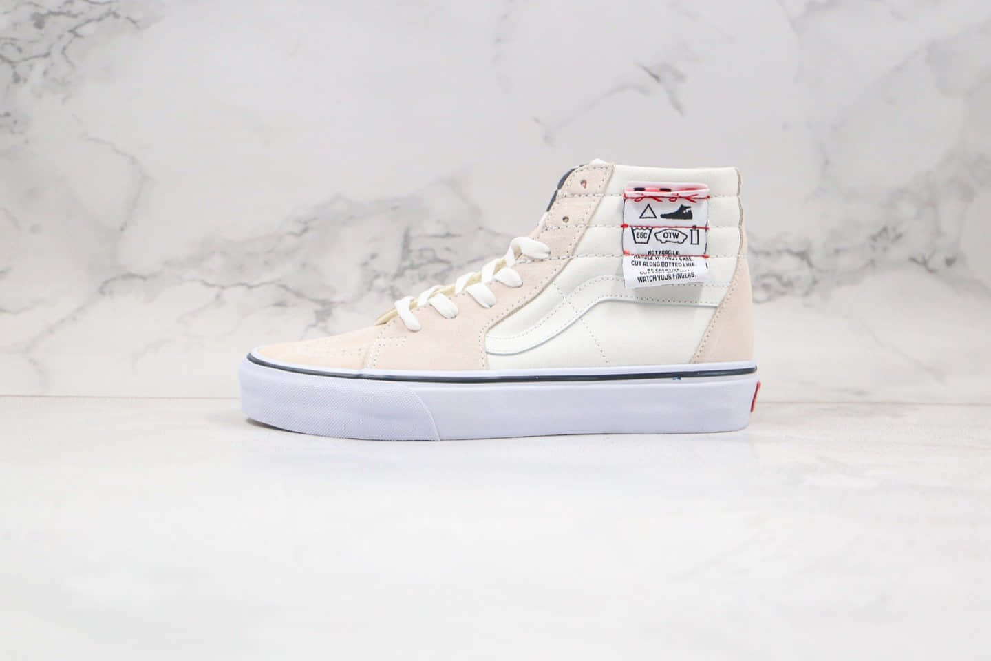 万斯Vans SK8-Hi公司级版本高帮DIY裁剪板鞋白色原楦开发 (ID:44780) - 图片1