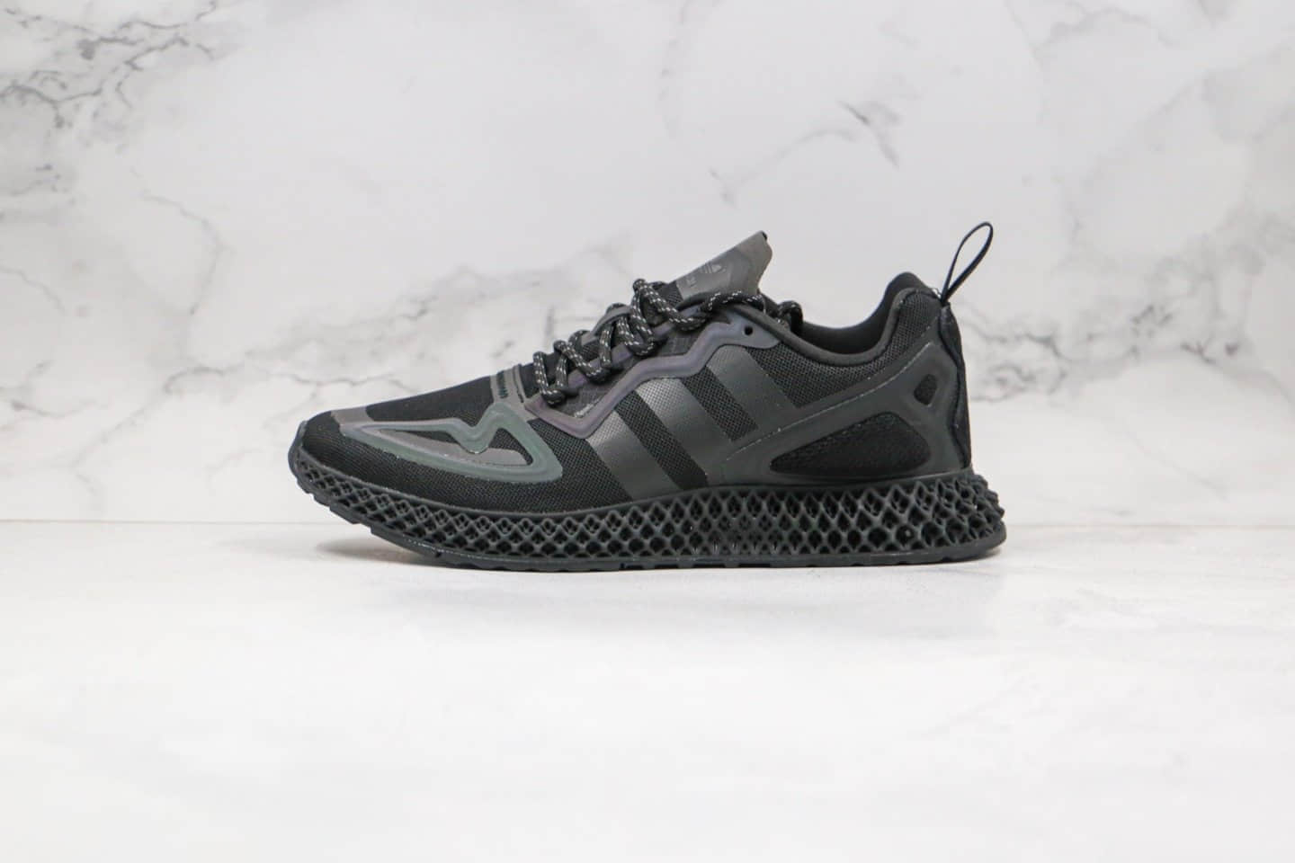 阿迪达斯adidas Originals ZX 2K 4D纯原版本易烊千玺同款爆米花缓震4D打印跑鞋黑变色龙原材一比一打造 (ID:44908) - 图片1