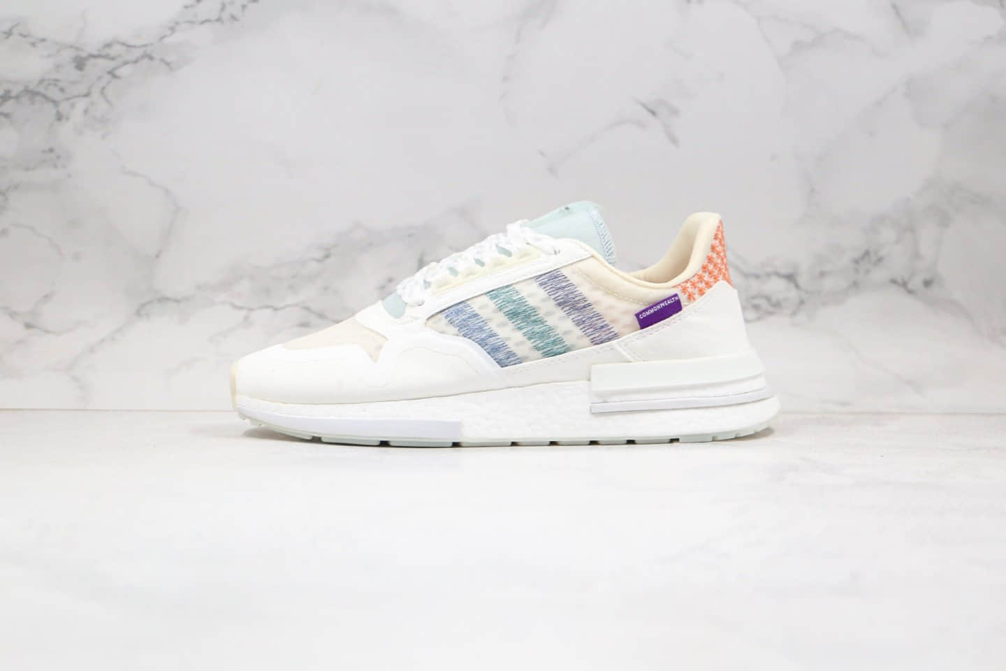 阿迪达斯Commonwealth x adidas Originals ZX500 RM boost纯原版本爆米花网纱慢跑鞋白彩虹真爆大底 (ID:44965) - 图片1