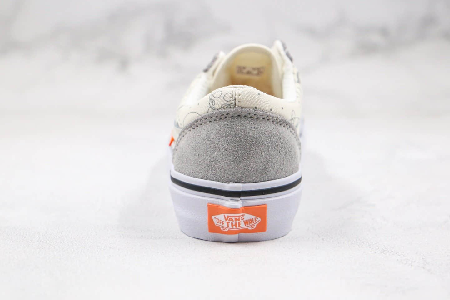万斯No-Comply x Daniel Johnston x Vans2020公司级版本三方联名款敏感内容画乳白灰色简笔卡通涂鸦化低帮帆布鞋原厂硫化大底