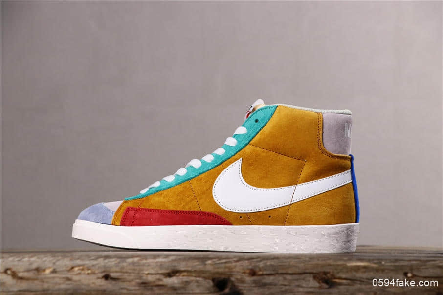 Nike BLAZER MID耐克开拓者中帮双面阴阳鸳鸯真标带半码 正确鞋底咬花版本 (ID:4564) - 图片1