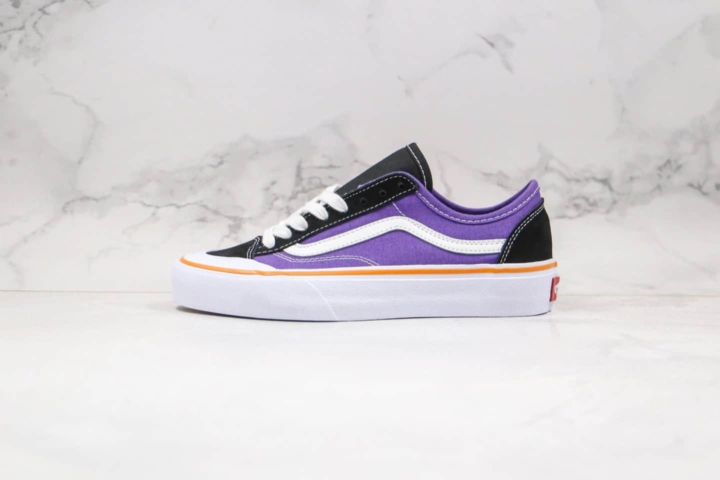 万斯Vans STYLE 36 DECON SF公司级版本低帮半月包头硫化板鞋紫黑色橘色围条原厂硫化大底内置钢印 (ID:45692) - 图片1